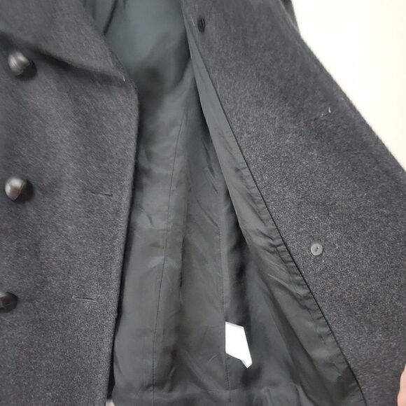 Aritzia Babaton Howell Virgin Wool Cashmere Blend Grey Double Breasted Coat - Picture 10 of 16